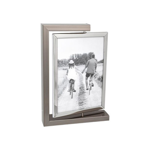 Picture of MODERN DARK SILVER SPIN FRAME 5X7
